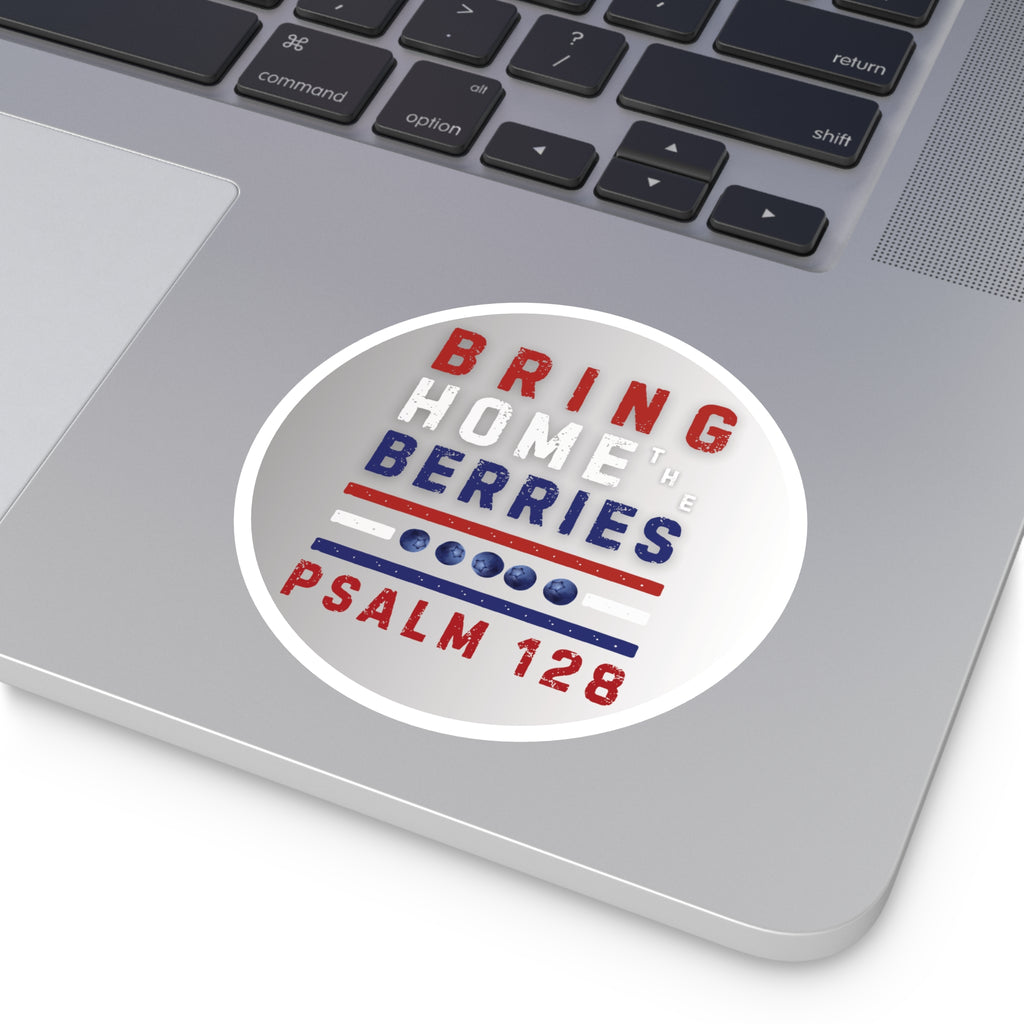 Round Sticker — BHtB PSLM 128 - RWB - FD GRAY WHT