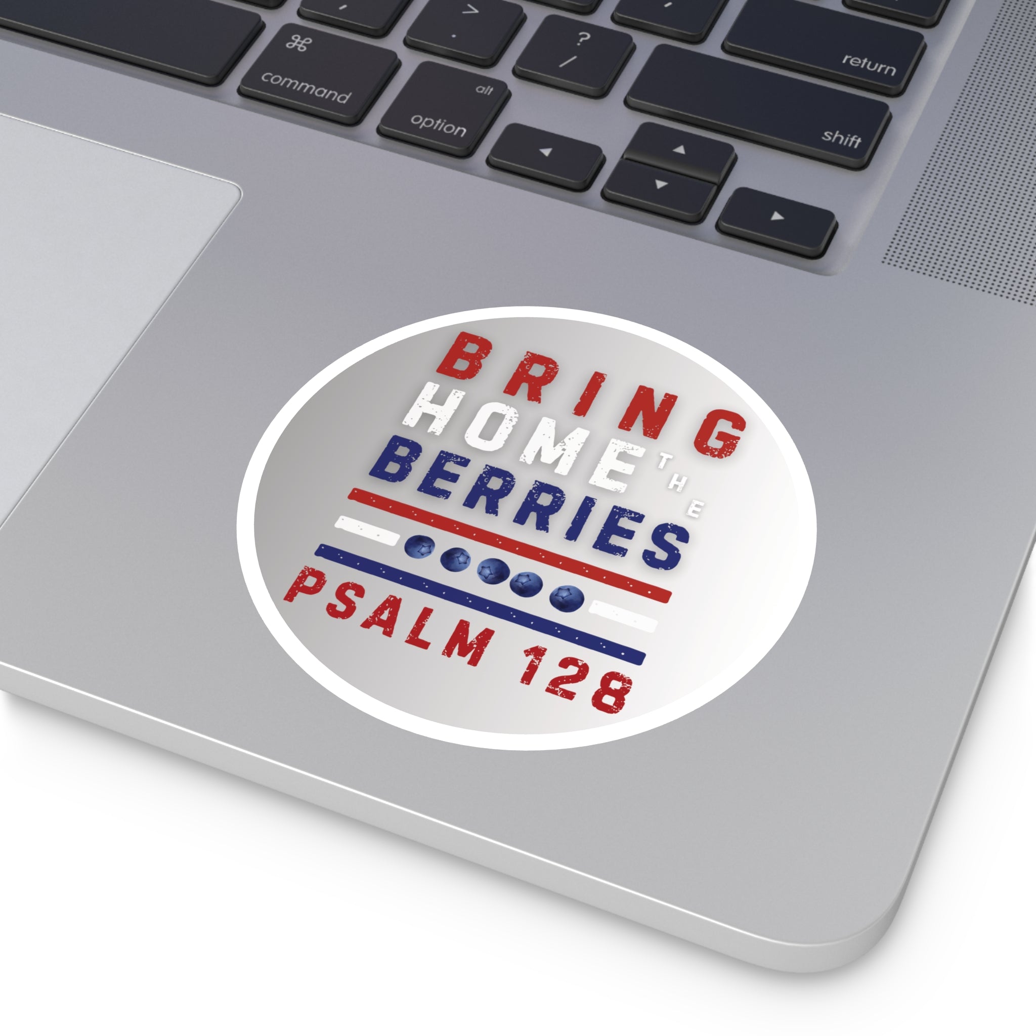 Round Sticker — BHtB PSLM 128 - RWB - FD GRAY WHT