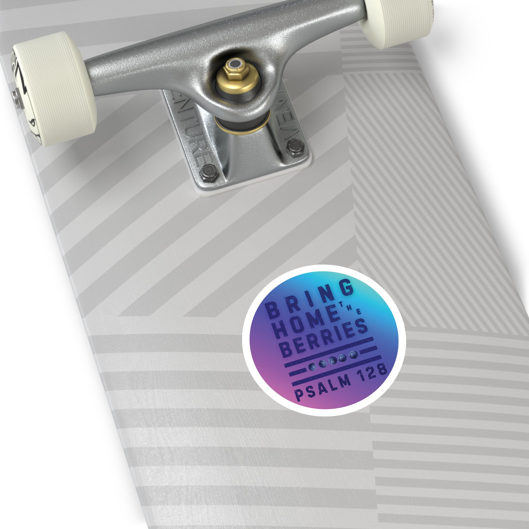 Round Sticker — BHtB PSLM 128 - BLU - FADE PNK BLU