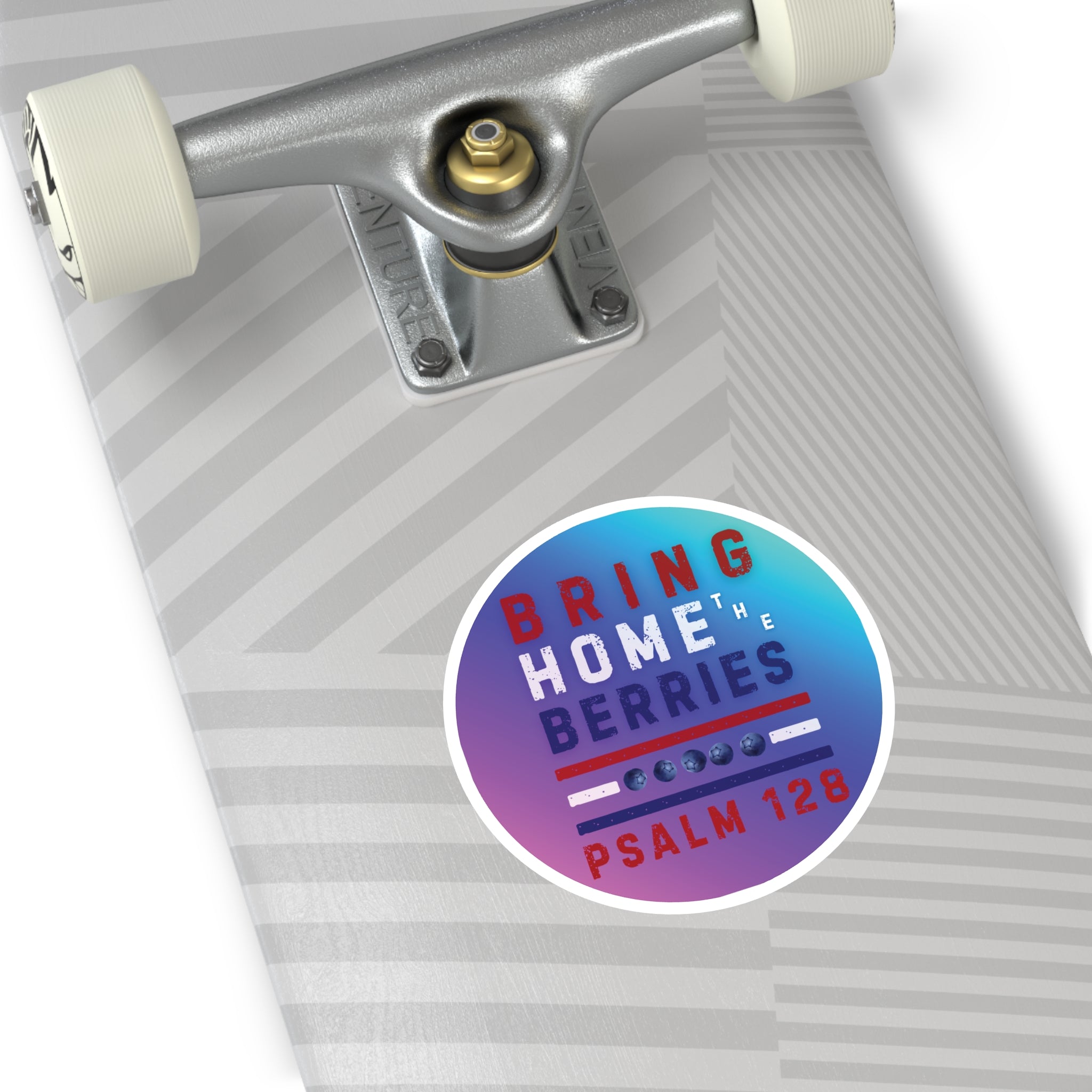 Round Sticker — BHtB PSLM 128 - RWB - FD PNK BLU