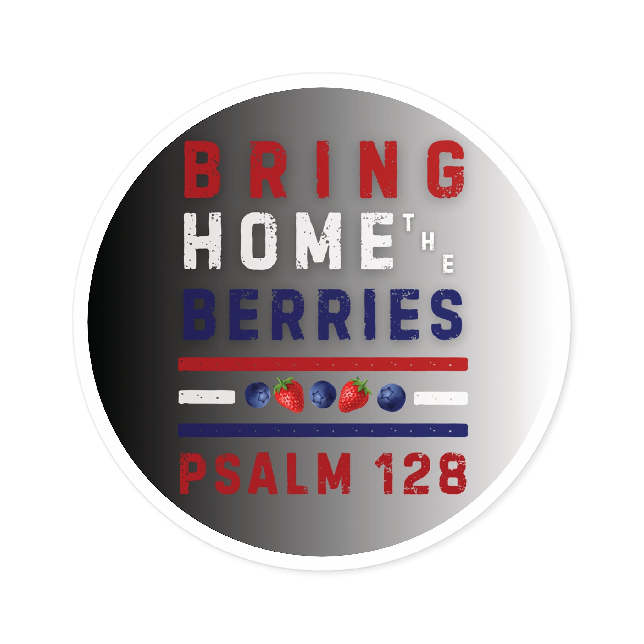 Round Sticker — BHtB PSLM 128 - RWB S&B - FD BLK WHT