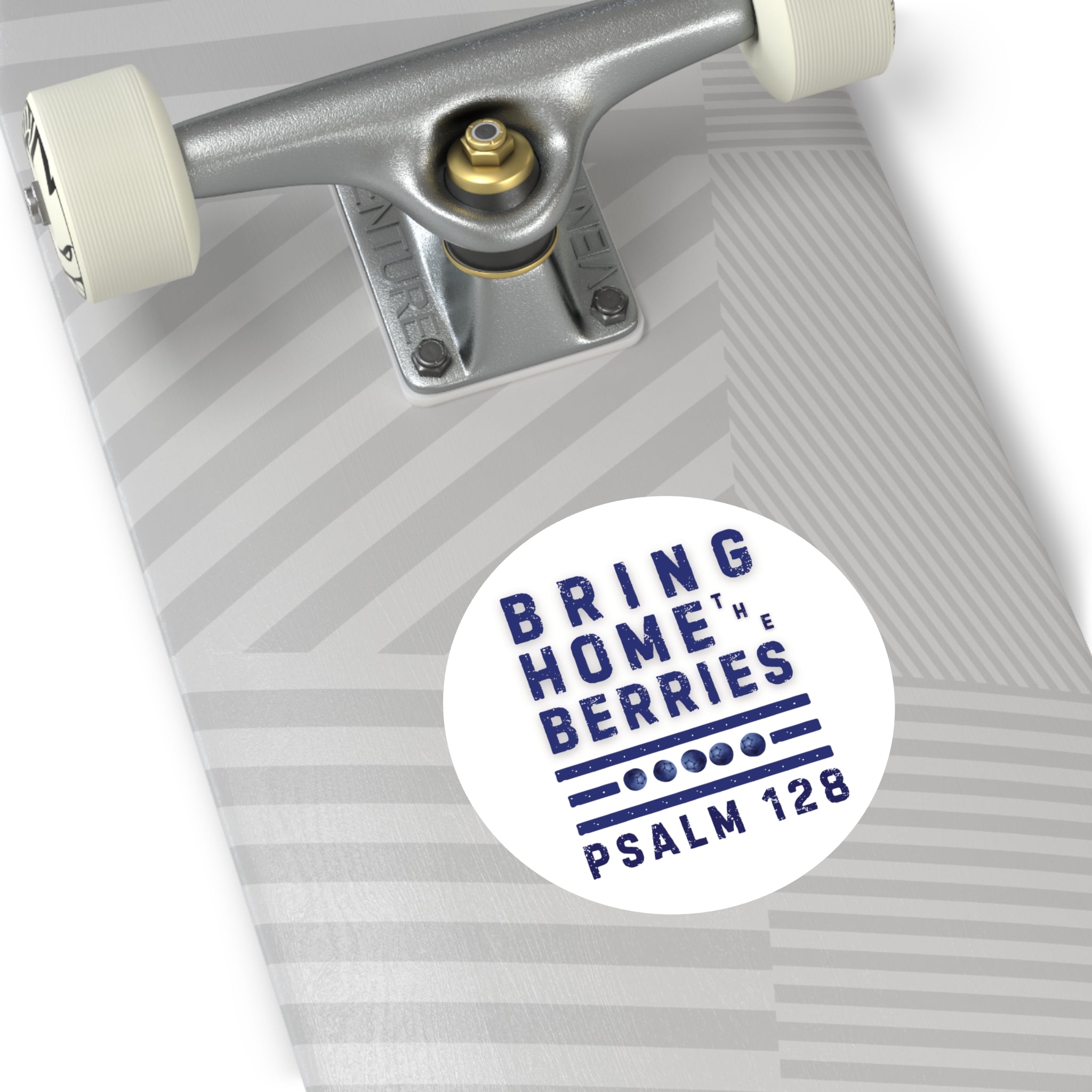 Round Sticker — BHtB PSLM 128 - BLU - WHT