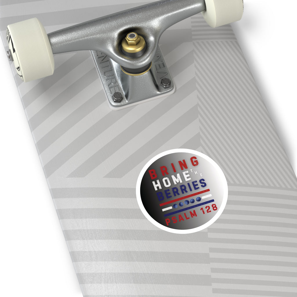 Round Sticker — BHtB PSLM 128 - RWB - FD BLK WHT