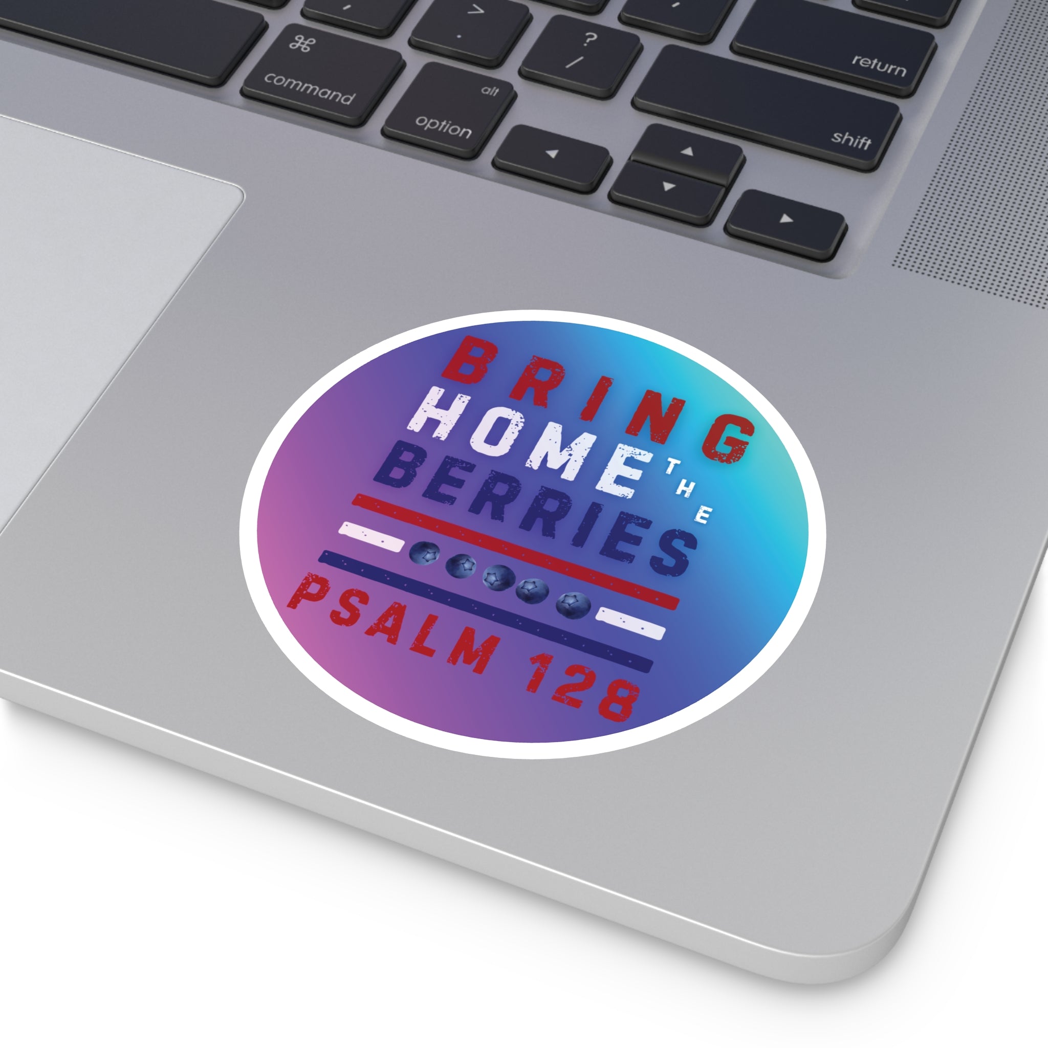 Round Sticker — BHtB PSLM 128 - RWB - FD PNK BLU