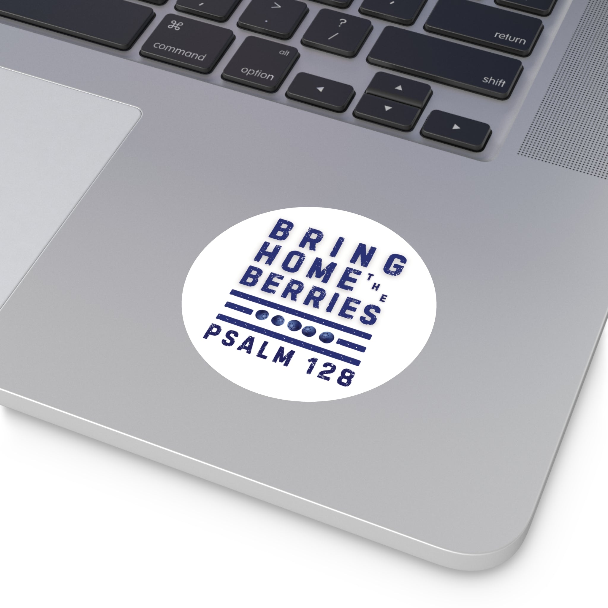 Round Sticker — BHtB PSLM 128 - BLU - WHT