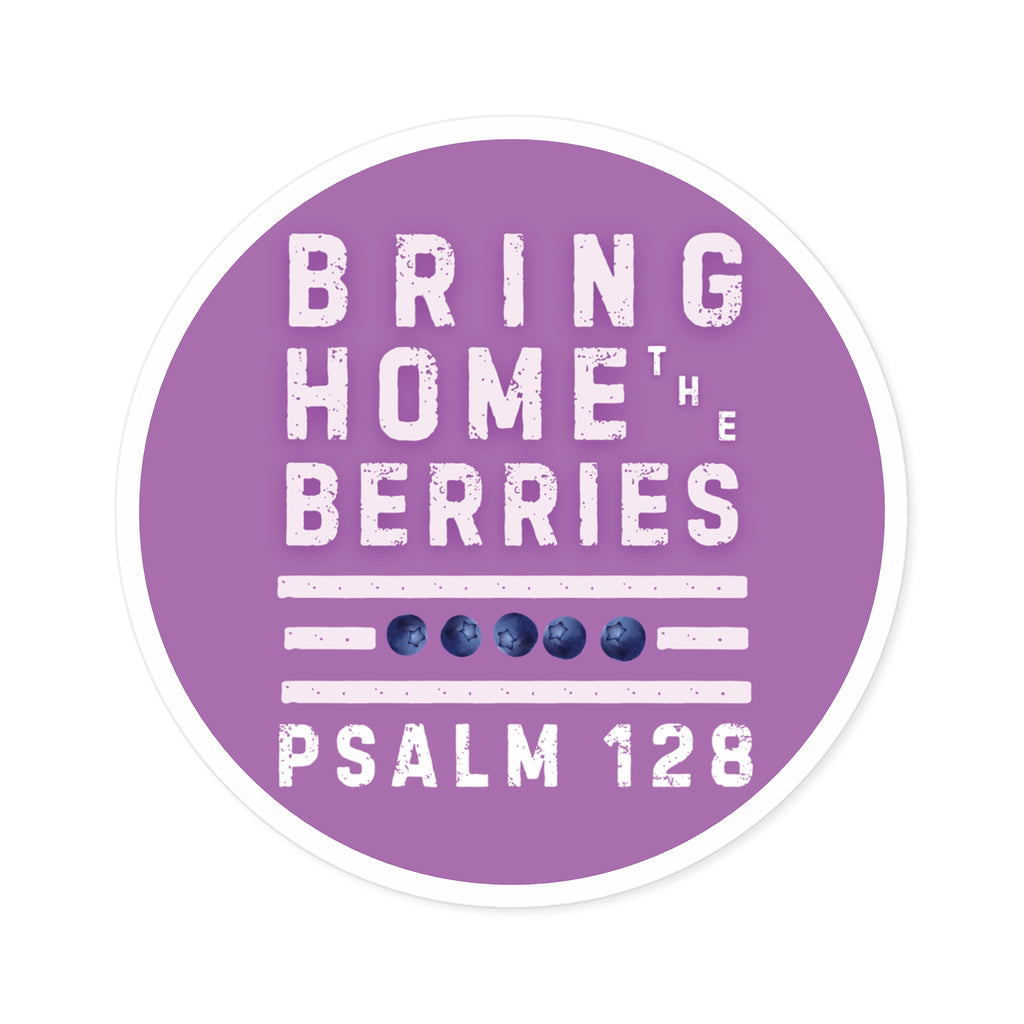 Round Sticker — BHtB PSLM 128 - WHT - LT PRPL