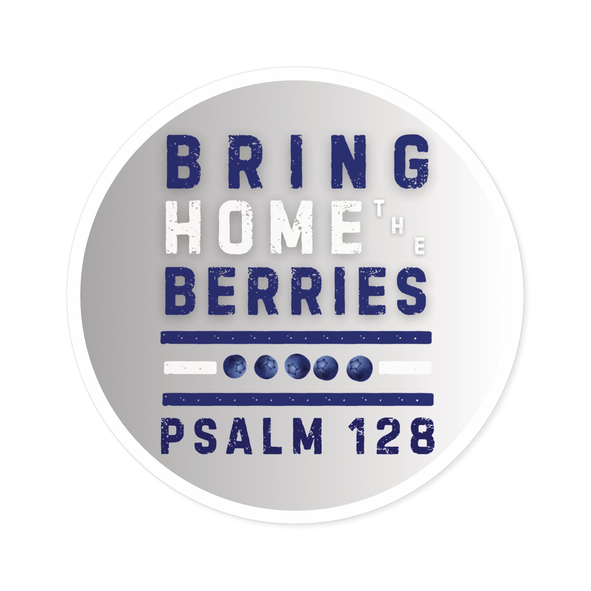 Round Sticker — BHtB PSLM 128 - WHT BLU - GRAY
