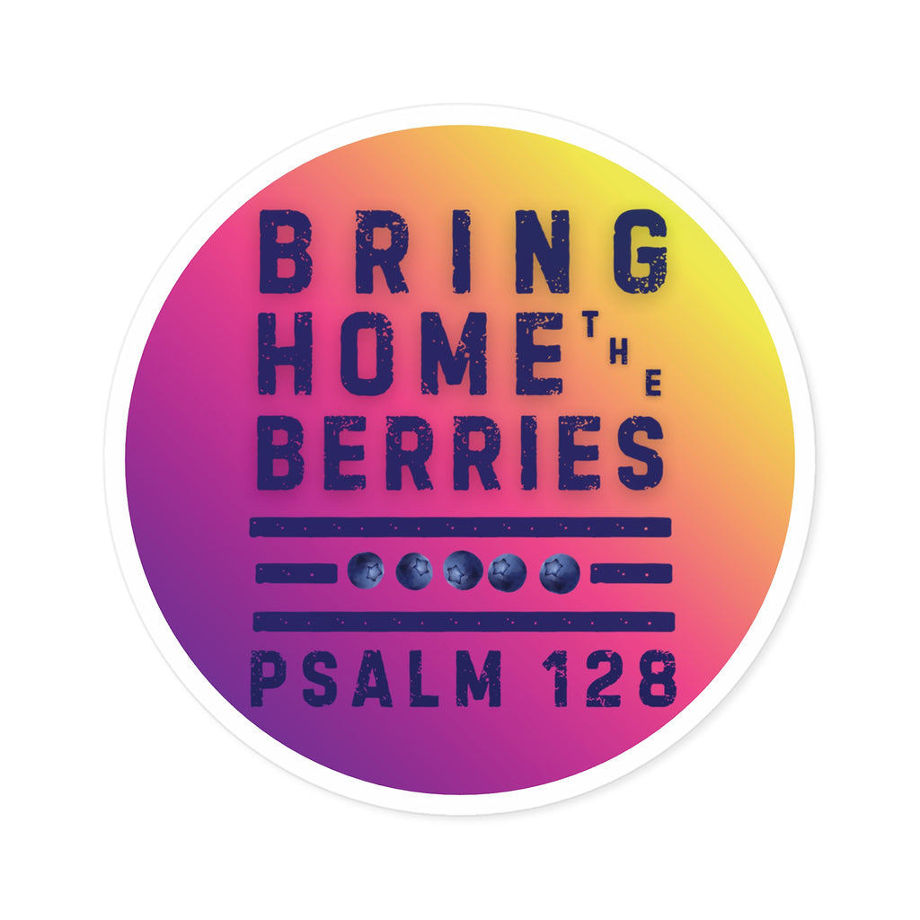 Round Sticker — BHtB PSLM 128 - BLU - FADE PRPL YLLW