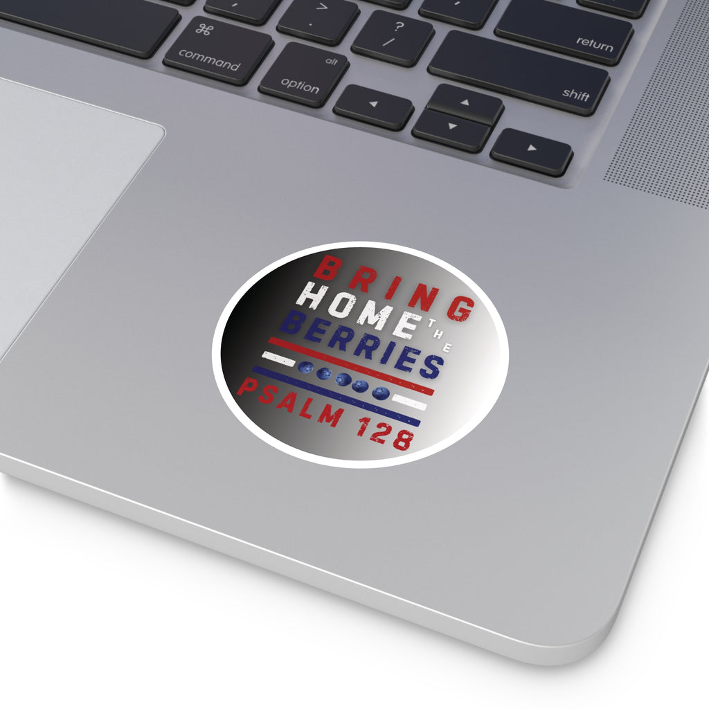 Round Sticker — BHtB PSLM 128 - RWB - FD BLK WHT