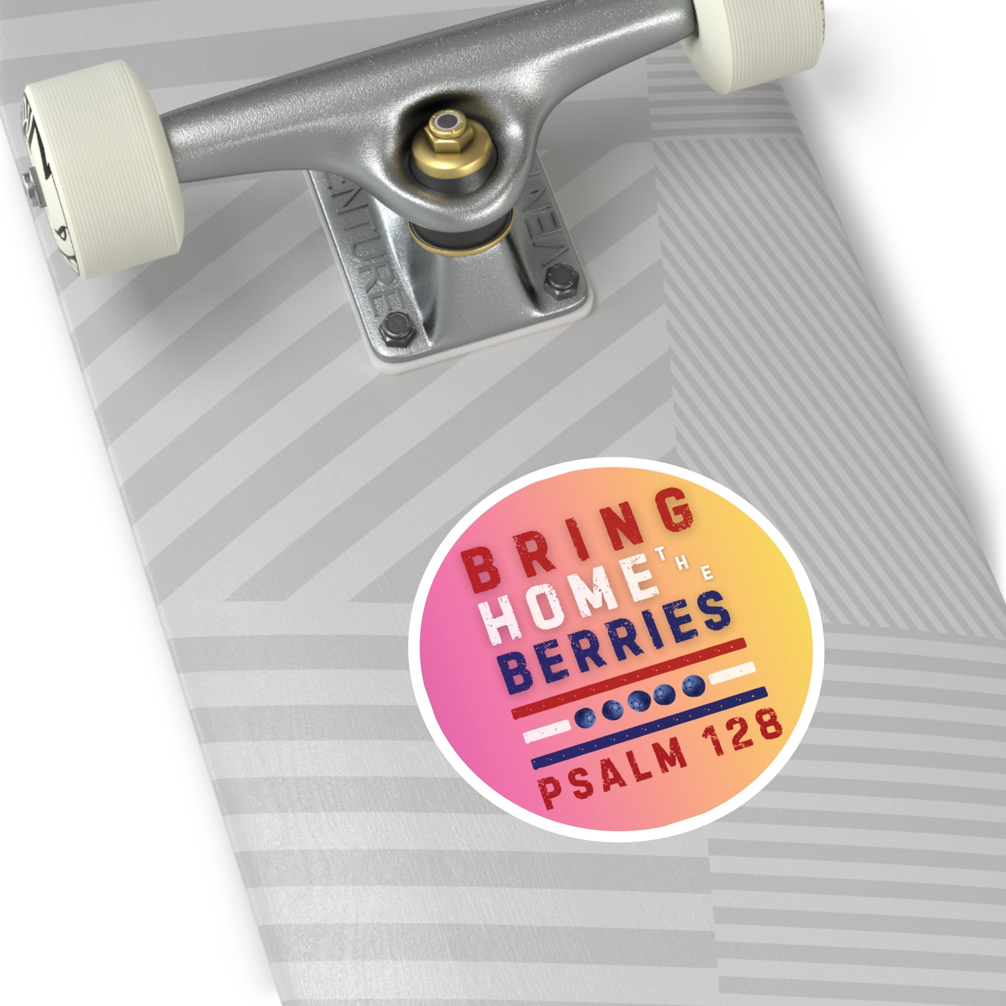 Round Sticker — BHtB PSLM 128 - RWB - FD PNK YLW