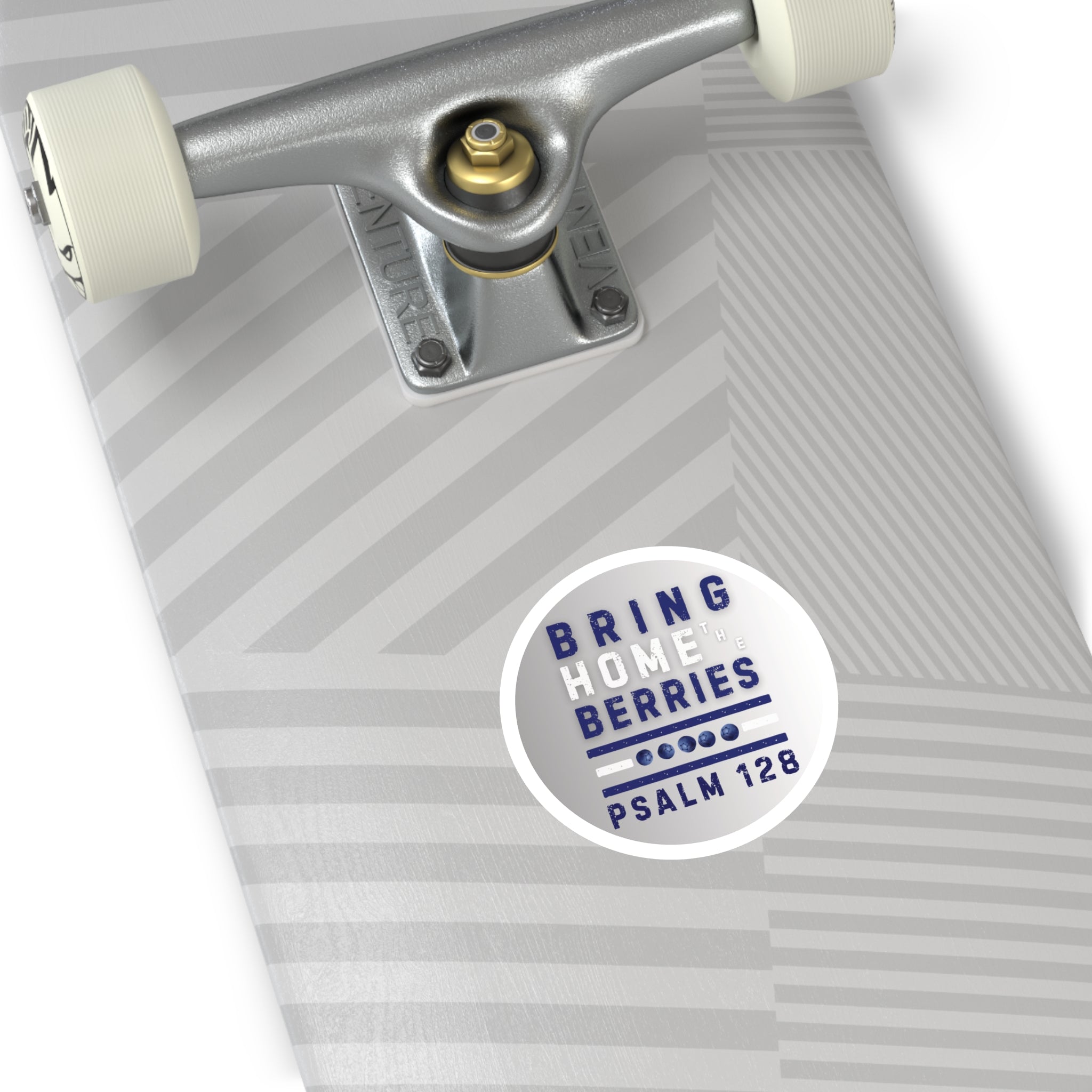 Round Sticker — BHtB PSLM 128 - WHT BLU - GRAY