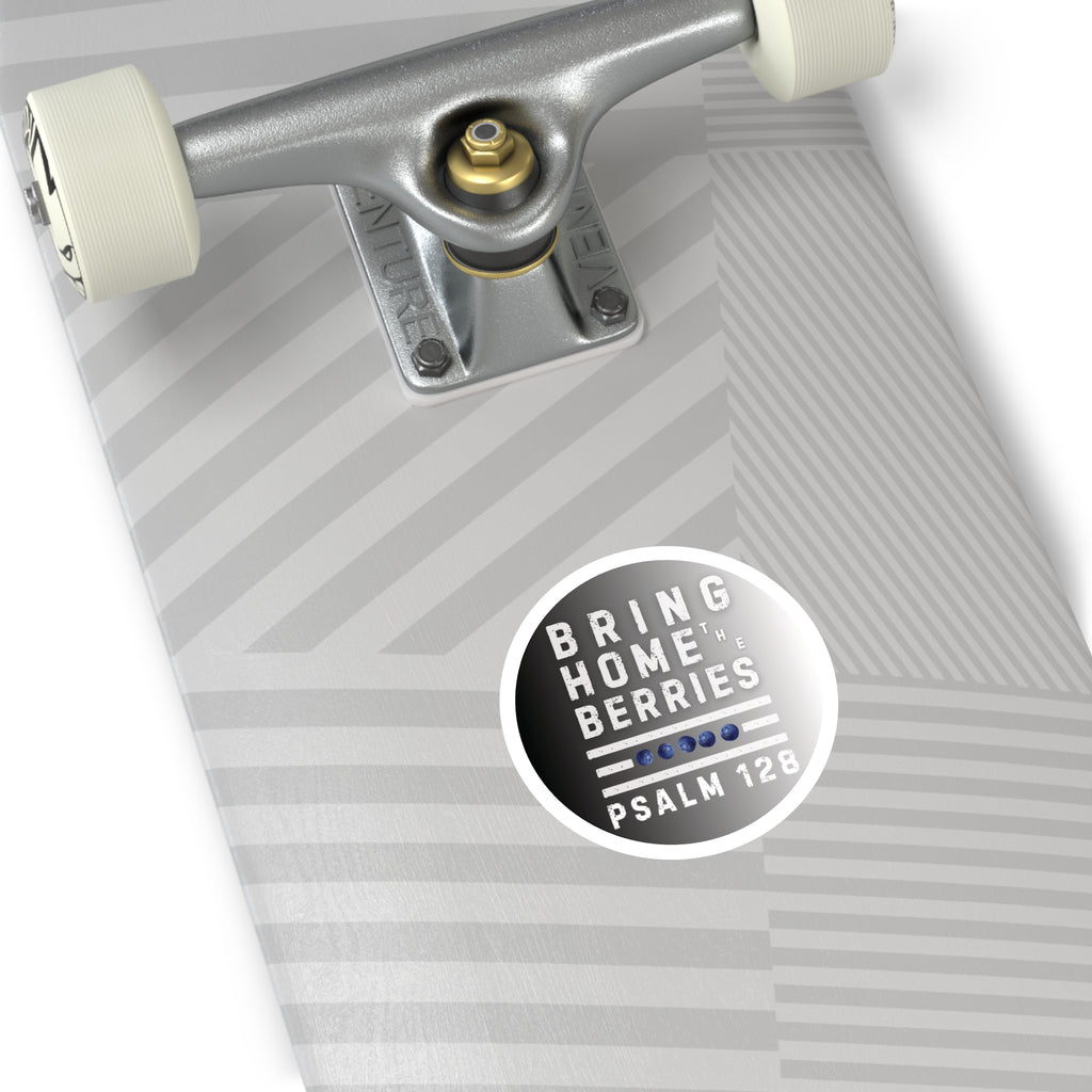 Round Sticker — BHtB PSLM 128 - WHT - FADE BLCK WHT