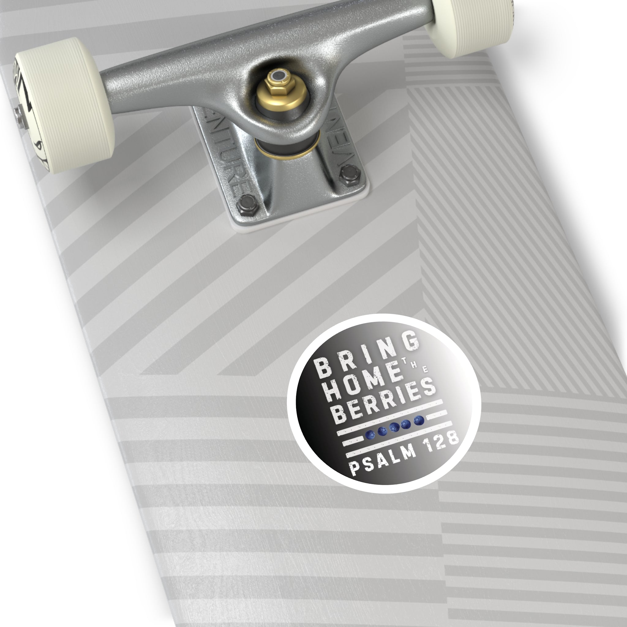Round Sticker — BHtB PSLM 128 - WHT - FADE BLCK WHT