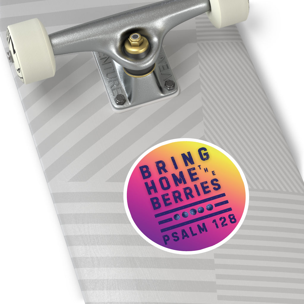 Round Sticker — BHtB PSLM 128 - BLU - FADE PRPL YLLW